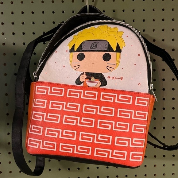 NWT mini marathon backpack leather for kids orange and black zipper closure - Picture 2 of 7